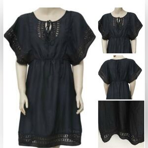 Anthropologie HD In Paris Stone Harbor Sheer Kimono Coverup Dress size 14